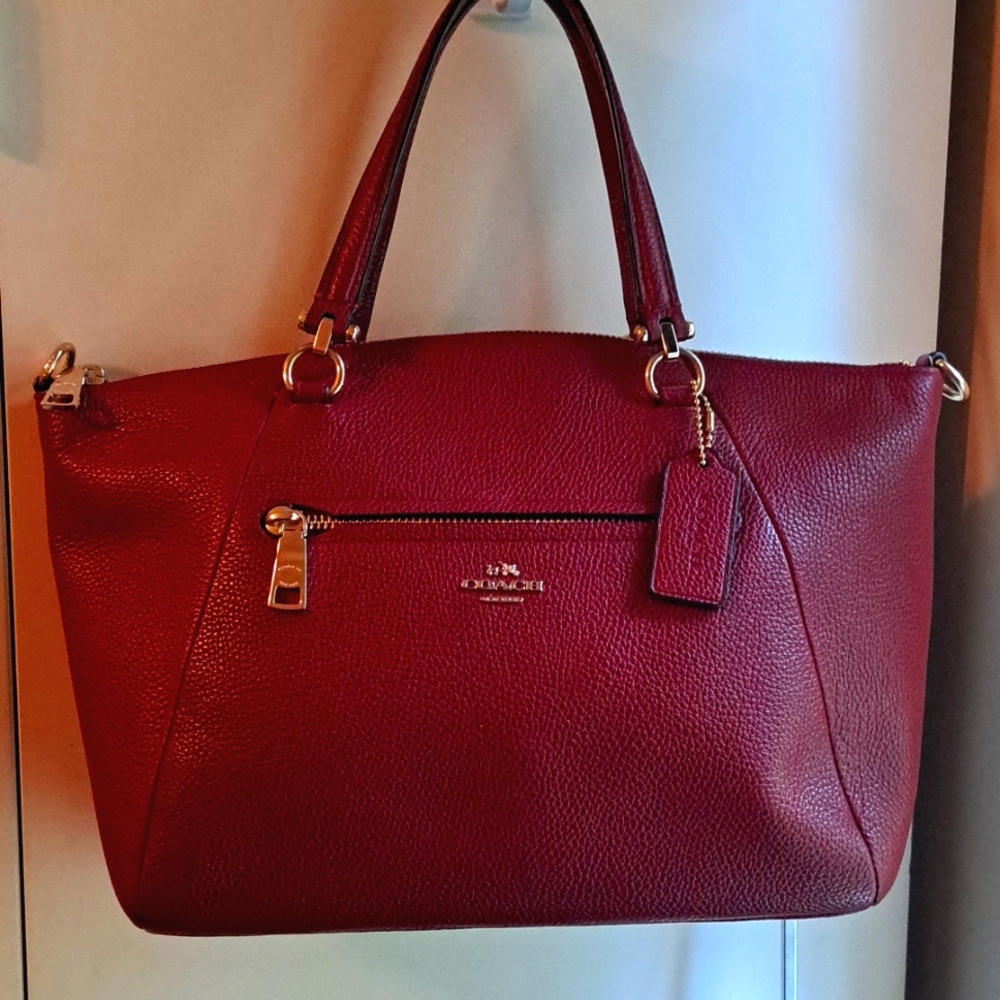 NEW Coach  Prairie Burgundy Satchel and Crossbody Excellent Condition - Picture 13 of 14